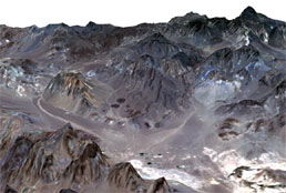 Landsat image of Yucca Mountain