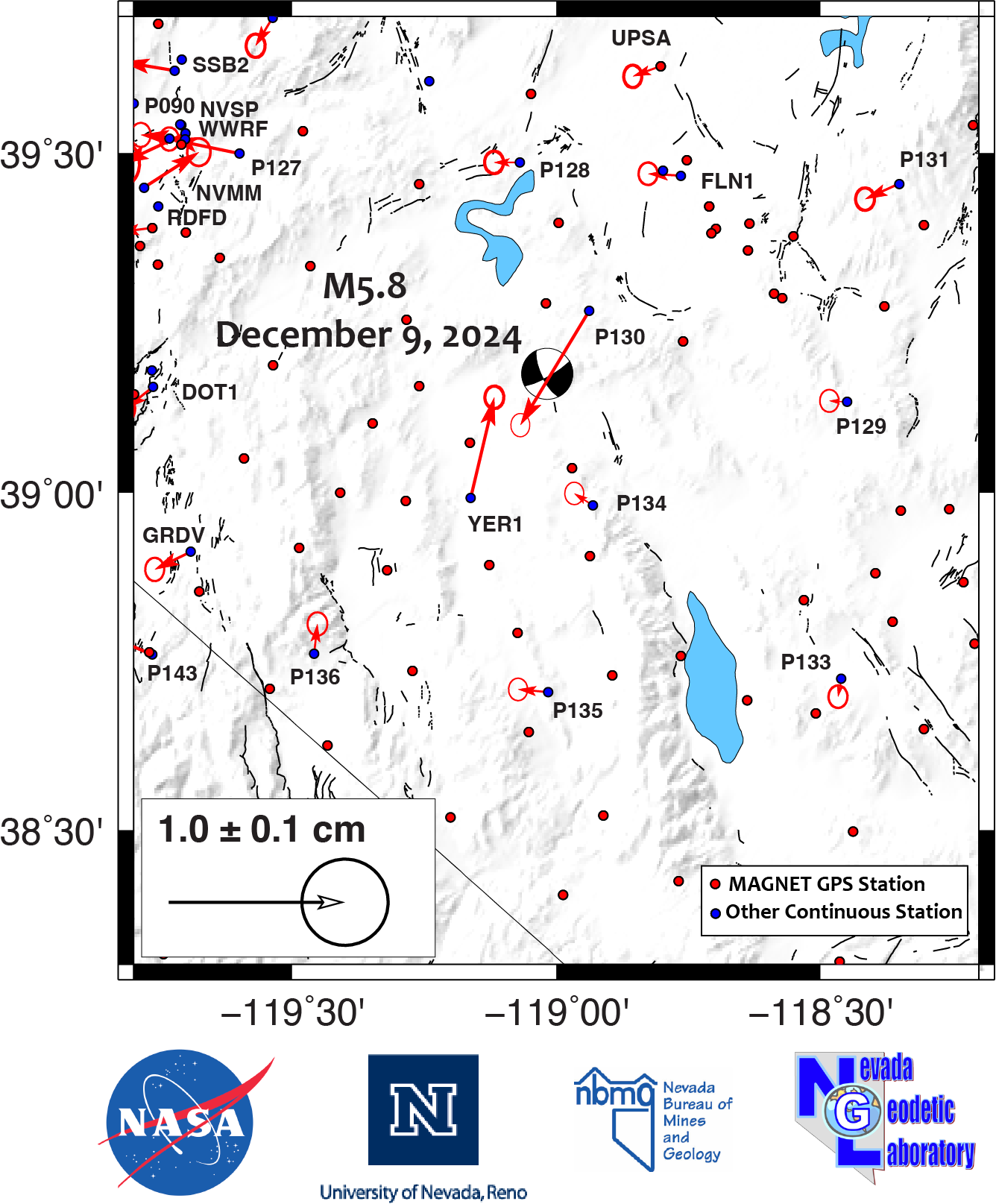 M5.8 Near Yerington, NV